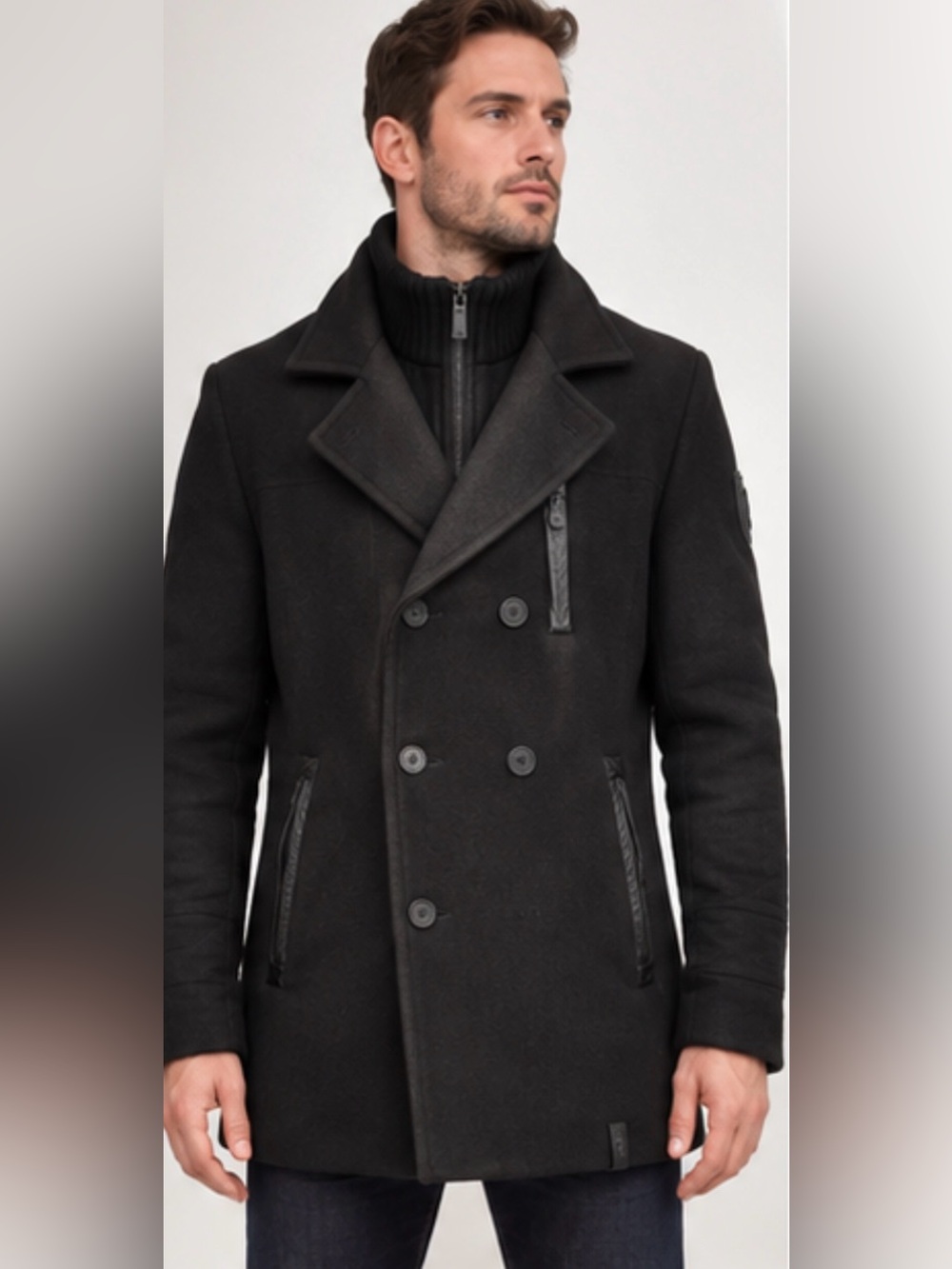 RUDSAK Canadian Heritage Men’s Black Wool Coat Size M $375 Retail